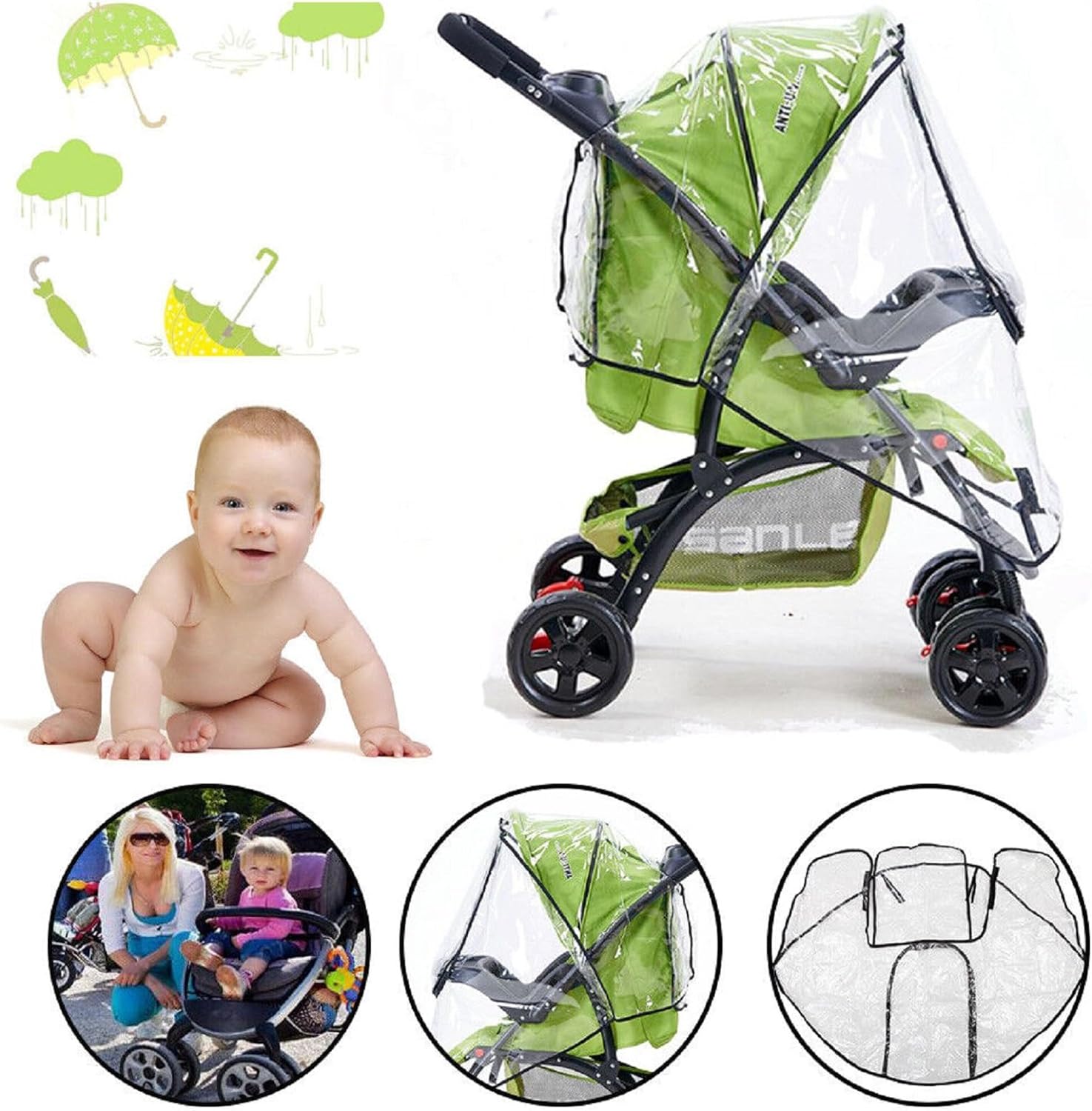 Stroller Rain Cover - Чехол от дождя для детской коляски,