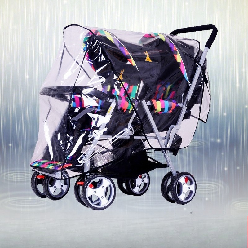 Stroller Rain Cover - Дождевик для двойной коляски, ветрозащитный чехол
