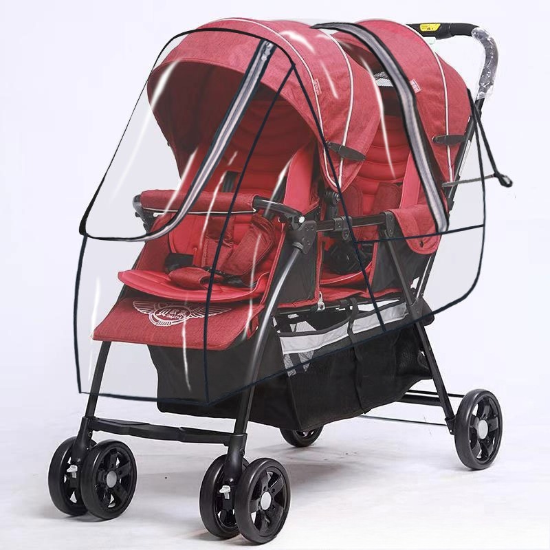 Stroller Rain Cover - Двухместная коляска для близнецов с защитой