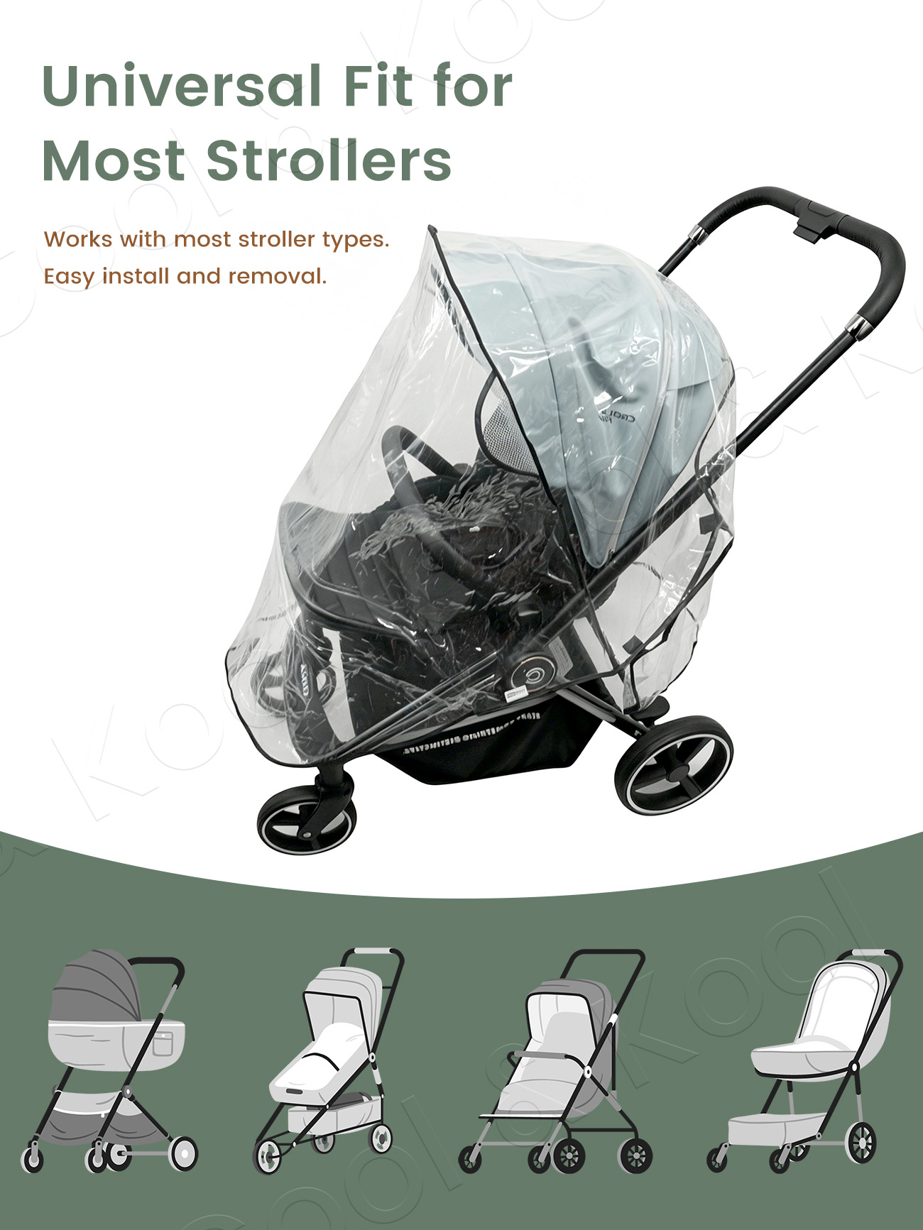Универсальный водонепроницаемы – обзор и цена Stroller Rain Cover