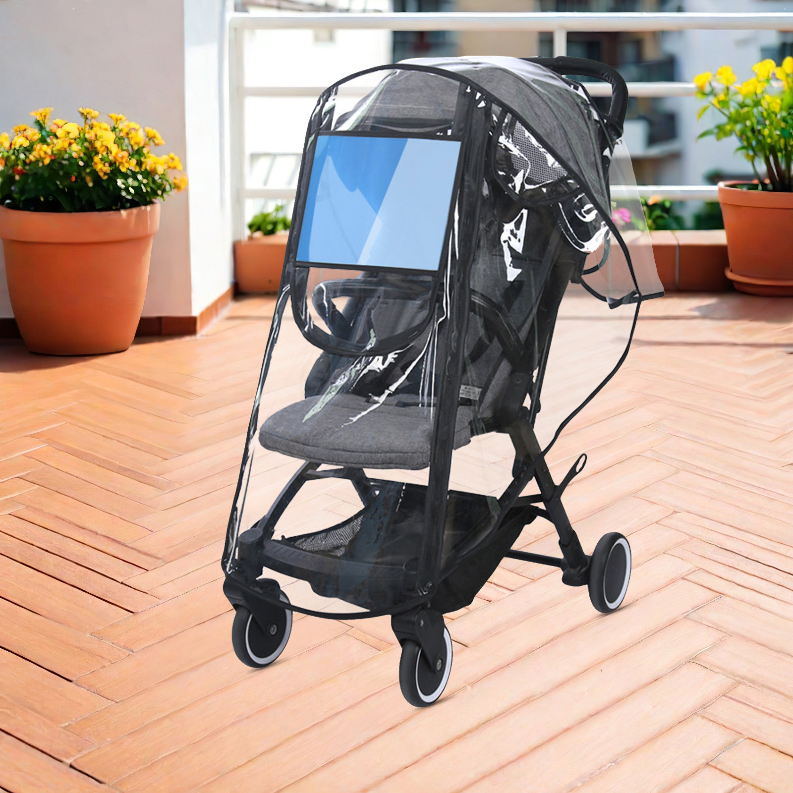 Прозрачный водонепроницаемый ч – обзор и цена Stroller Rain Cover